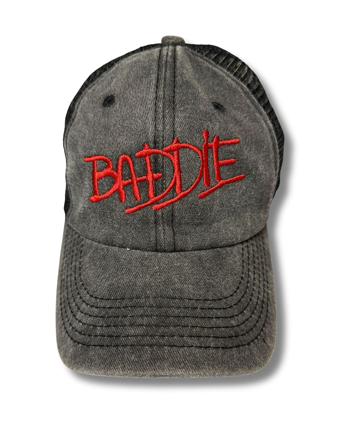 Baddie Vintage Washed Adjustable Mesh Hat
