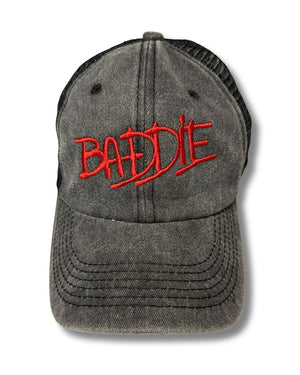 Baddie Vintage Washed Adjustable Mesh Hat