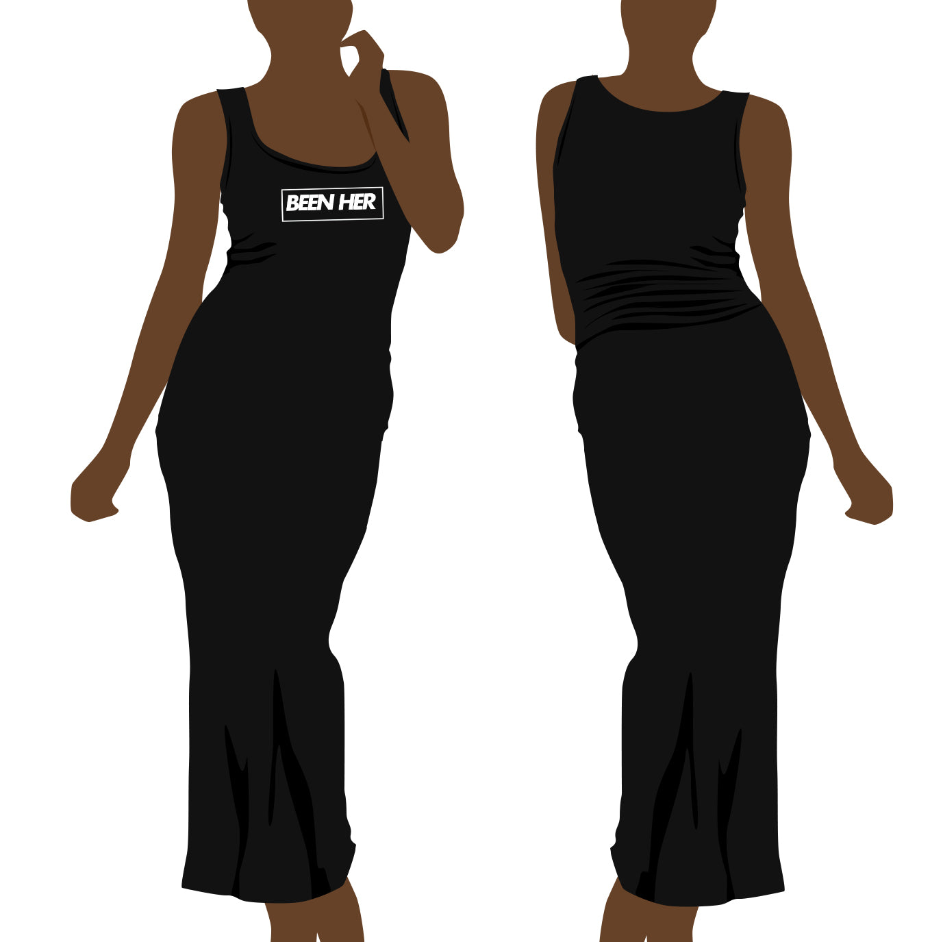 Been Her Ribbed Maxi Tank Dress