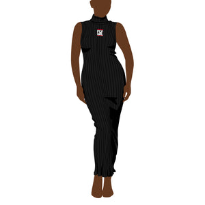 FLY GRL Ribbed Sweater Dress In Black