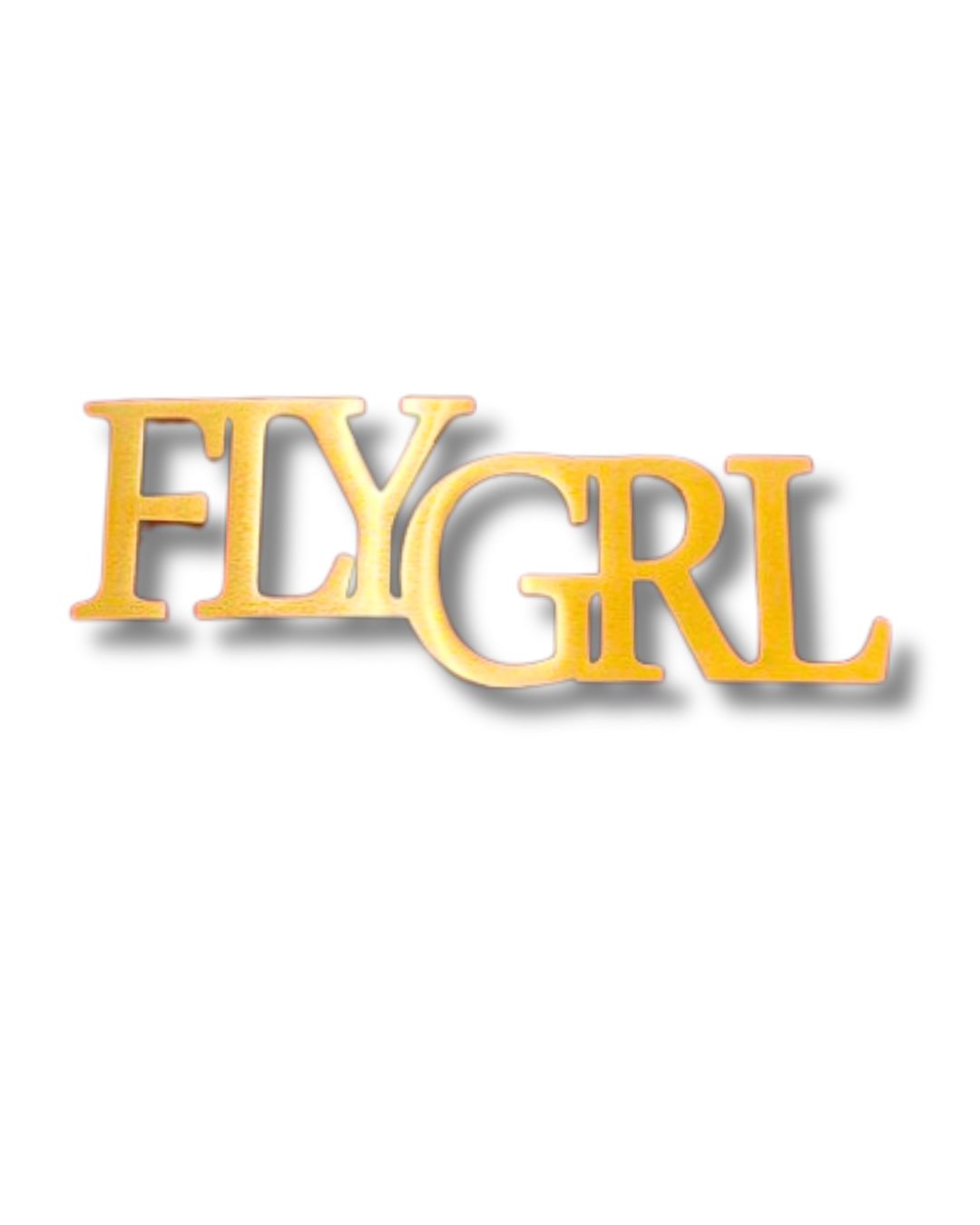 FLY GRL ****Belt Buckle Only**** In Gold