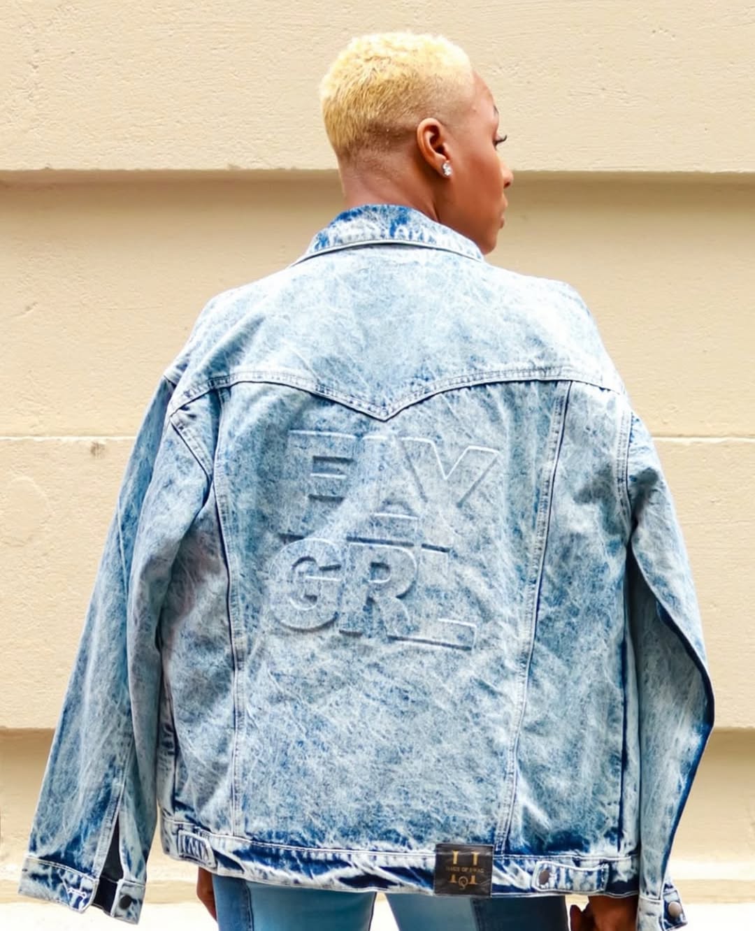 FLY GRL Icon Denim Jacket In 90s Vintage Wash - Haus of Swag