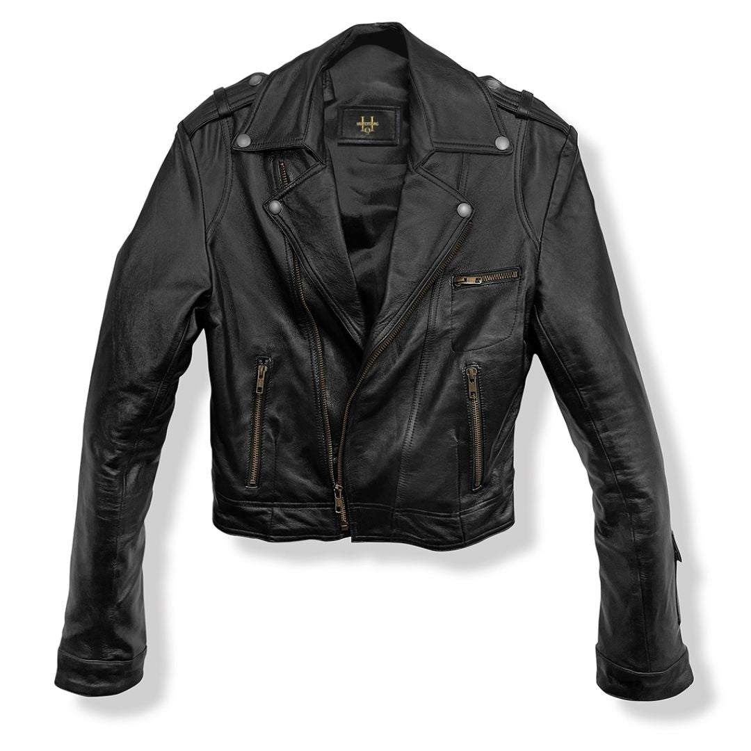 I Am One Dope Chick Leather Moto Jacket