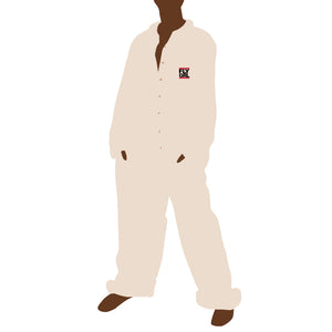 FLY GRL Mechanic's Denim Jumpsuit In Cream