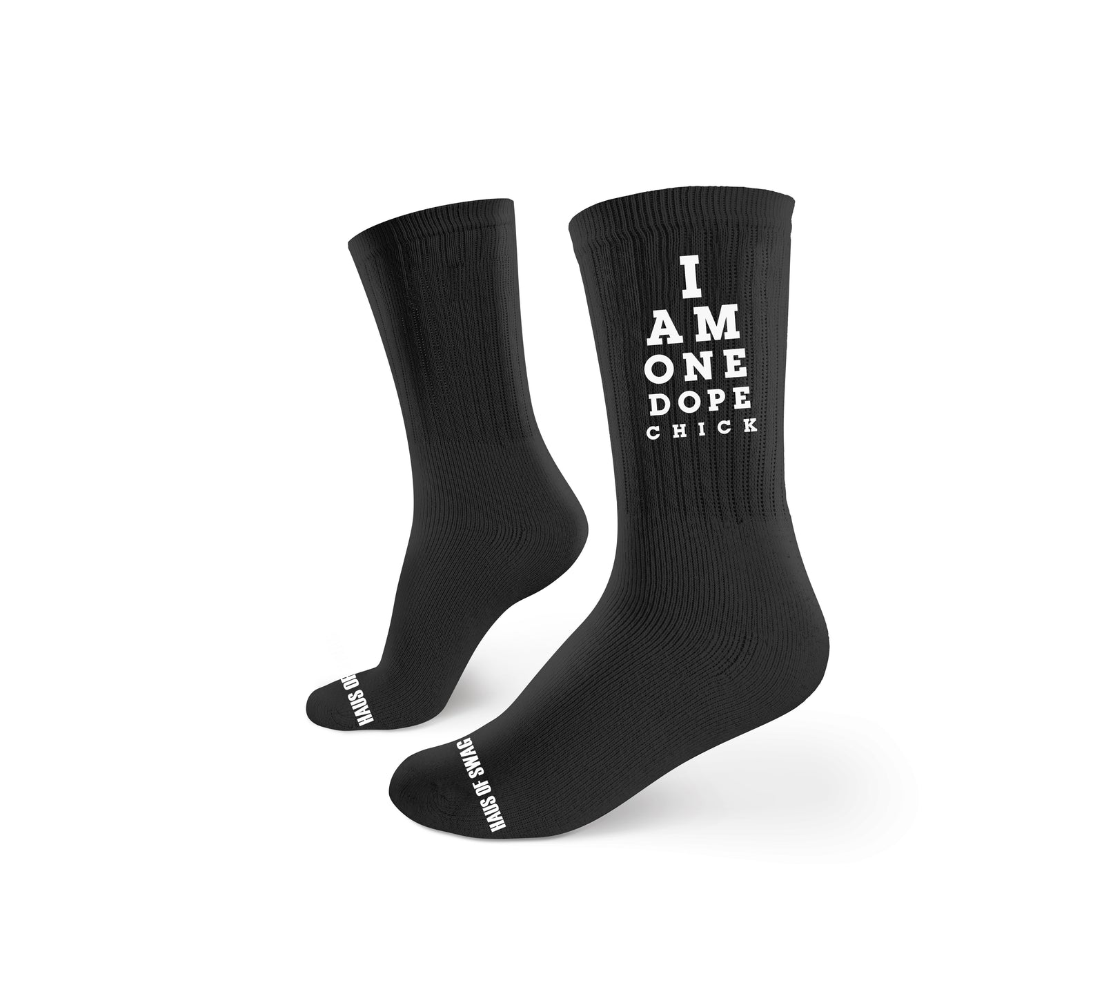 I Am One Dope Chick Socks In Black