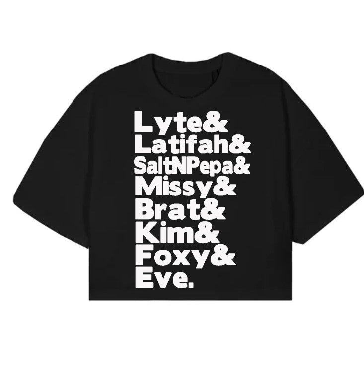 Ladies First Cropped Classic Black Tee