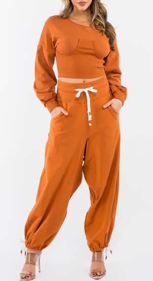 Very Much Her Athleisure Set *NEW COLORWAY* In Rust