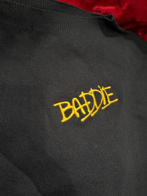 Baddie Off-Shoulder Midi Knit Dress