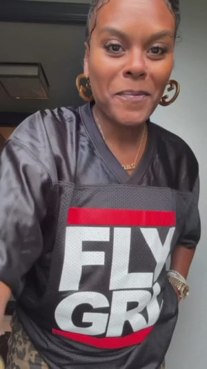 FLY GRL Mesh Jersey In Black