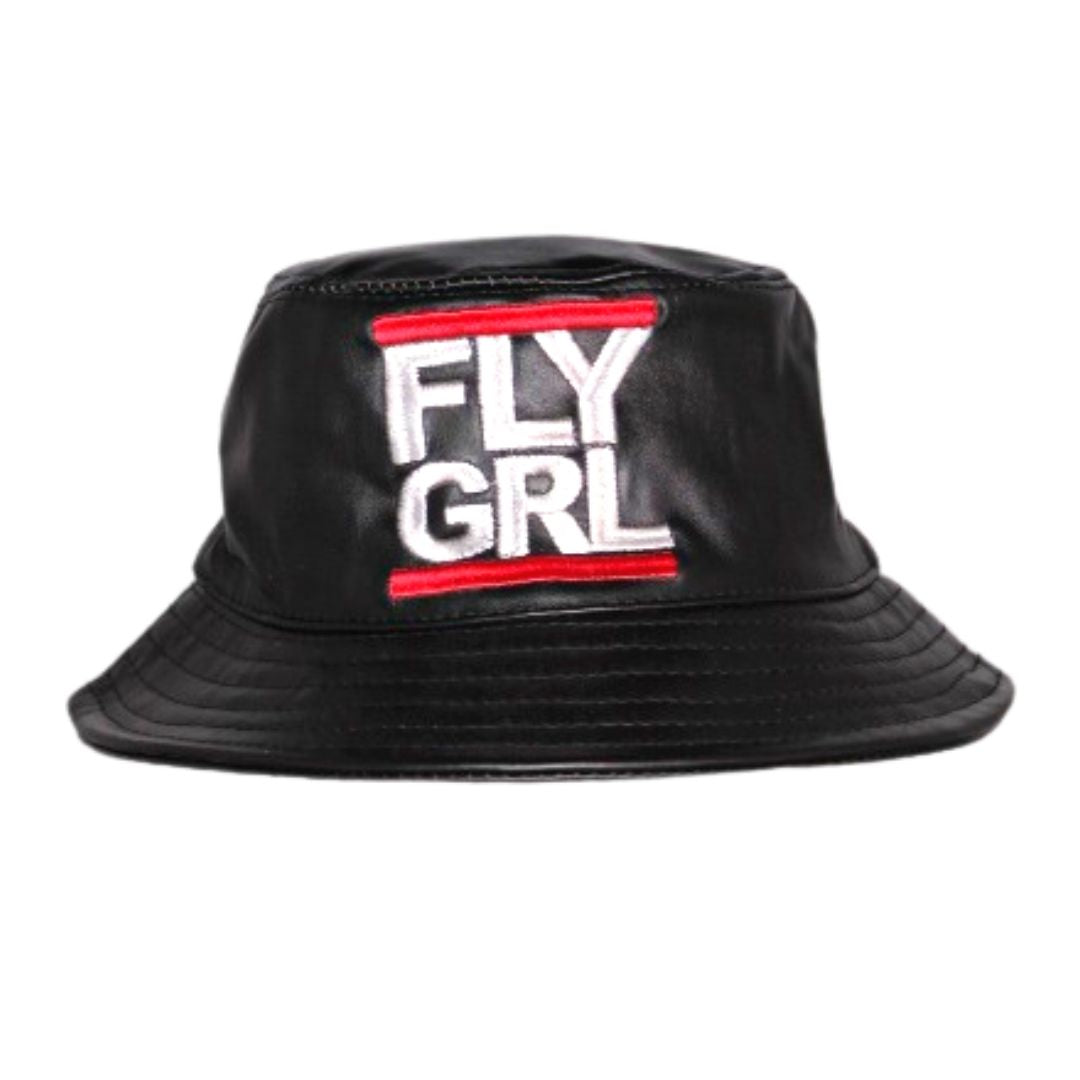 FLY GRL Leather Bucket Hat