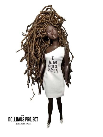 I Am One Dope Chick Off-Shoulder Dress Collector Doll