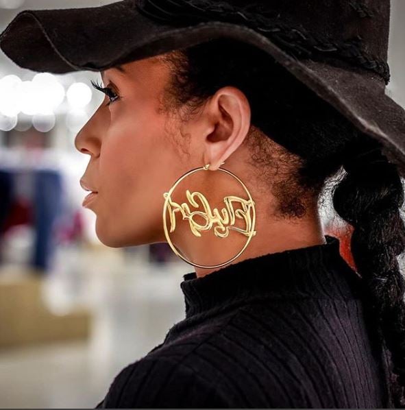 FLY GRL 'Jody' Hoop Earrings In Gold