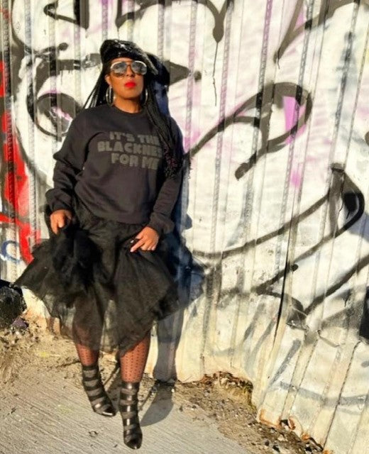 It's The Blackness For Me In Puff Print